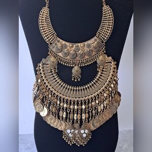 Chunky Bohemian Bib Statement Necklace